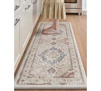 COLOR&GEOMETRY Kitchen Floor Mats Anti Fatigue, Cushioned Boho Rugs,Waterproof Non Slip Kitchen Runner for Sink, Standing Mats for Office,60x150cm,Oatmeal