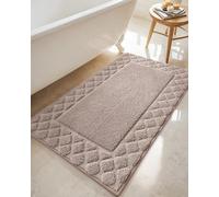 COLOR&GEOMETRY Large Bath Mat Non Slip 61 x 110 cm, Washable Bathroom Mat Absorbent Extra Soft, Brown Rugs for Outside Shower Bathroom Floor Bathtub