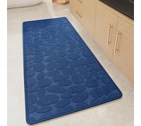 COLOR&GEOMETRY Rubber Backed Bath Mat 50 x 120 cm, Non Slip Thin Bathroom Mat Quick Dry, Machine Washable, Absorbent Bath Mats for Bathroom, Tub and Shower - Blue