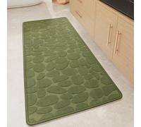COLOR&GEOMETRY Rubber Backed Bath Mat 50 x 120 cm, Non Slip Thin Bathroom Mat Quick Dry, Machine Washable, Absorbent Bath Mats for Bathroom, Tub and Shower - Green
