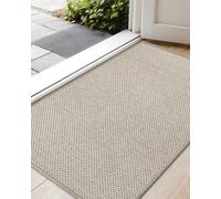 COLOR&GEOMETRY Thin Door Mats Indoor 55x80cm, Non Slip Front Door Mat Inside (Rolled-up NO Creases), Low Profile Inside Doormat, Easy to Clean Doormat, Floor Mat For Entryway, Patio, Pets, Khaki