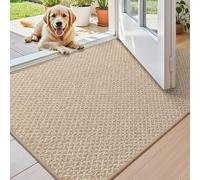 COLOR&GEOMETRY Thin Indoor Mat 50x80 cm, Doormats Inside Non Slip Front Door Mat Indoor Low-Profile Entrance Doormat, Easy Clean, Khaki (Rolled-up NO Creases)
