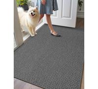 COLOR&GEOMETRY Thin Indoor Mat 61x92 cm, Doormats Inside Non Slip Front Door Mat Indoor Low-Profile Entrance Doormat, Easy Clean, Dark Grey (Rolled-up NO Creases)