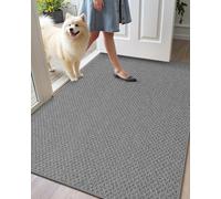 COLOR&GEOMETRY Thin Indoor Mat 81x122 cm, Doormats Inside Non Slip Front Door Mat Indoor Low-Profile Entrance Doormat, Easy Clean, Grey (Rolled-up NO Creases)