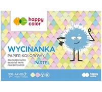 Color Glazed Paper Pad Pastel, A4, 100gsm, 10 Sheets, Happy Color