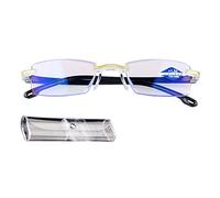 Color Glint Sapphire High Hardness Anti-blue Progressive Far And Near Dual-Use Reading Glasses, For man and woman (+2.50/60-65 Age)