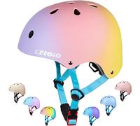 Color Gradient Adjustable Helmet for Toddler Kids Youth Boys Girls.Skateboard Bike Helmet for Multi-Sports Bicycle Scooter Inline Roller Skate Rollerblading Cycling