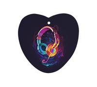 Color Gradient Music Car Air Freshener Hanging, Long Lasting Scented Car Aromatherapy Tablets, Love form Fragrance Scented Cards for Vehicles, Bedroom, Wardrobe White-style
