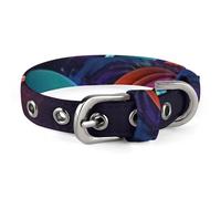 Color Gradient Music Dog Collar Adjustable Soft and Comfortable Puppy Collars with Metal Buckle Pet Collar for Small Medium Pet