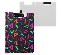 Color Graffiti Prints Clipboard Folder, A4 Size Folder Clipboard with Pen Slot for Office School