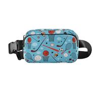 Color Graphic Sporting Goods Trendy Fanny Pack Waist Bag for Women Men Mini Bum Belt Bag with Adjustable Strap for Workout Running Hiking, Sporting Goods, One Size