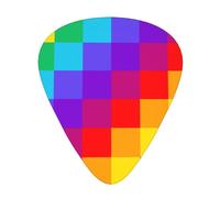 Color Grid Thin Line Guitar Picks Plectrums For Guitar Bass 12 Pack