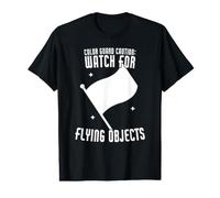 Color Guard Caution Watch for Flying Objects Funny Flag Value Graphic T-Shirt