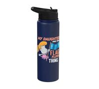 Color Guard Dad My Daughter Does that Flag Flippy Thing Stainless Steel Insulated Water Bottle