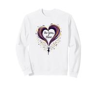 Color Guard Mom - She Spins, I Cheer Captain - Heart Support Sweatshirt, Adult Unisex, White, Large