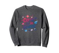 Color Has No Gender: Vibrant Equality Statement Sweatshirt, Adult Unisex, Dark Heather Grey, S