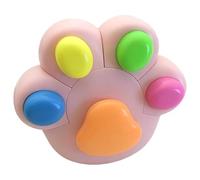Color Highlighters - Cat Paw Smooth Writing No Bleed, Aesthetic Soft Tip Marker, Quick Dry Fluorescent Ink, Smear Resistant Pigment Layer, Stationery Accessory for Creative Journaling Note Taking