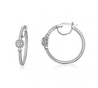 Color Hyperbole Big Round Circle Clear Cubic Zircon Stud Earrings for Women Jewelry