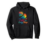 Color In Every Chirp Bright Finch Colorful Songbird Pullover Hoodie