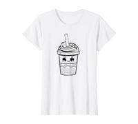 Color in the Kawaii Milk Shake and Paint it Yourself Value Graphic T-Shirt, Women, White, S