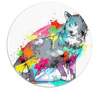Color - Ink Wolf 1000 Pieces Dope Jigsaw Puzzles Stress Reliever Family Game Fit Together Perfectly For Adults And Kids 1000pcs (67.5x67.5cm)