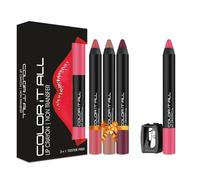 Color It All Long Lasting Crayon Lipstick Combo for Women | Pack of 3 & Get 1 Free | Up to 18 Hours Stay | Matte Finish | Waterproof, Smudge-Proof | (Peach Love, Pink Rose, Murphy Wine& Rusty Nude