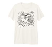 Color it Yourself Kawaii Cat Unicorn Rainbow Coloring Premium T-Shirt