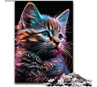 Color Kitten Smoke Adult Jigsaws 1000 Pieces Difficult, Help The Brain Exercise Addictive Toys to Cultivate Patience Perfect Decoration (26x38cm)