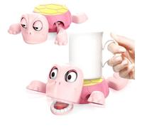 Color Land Gravity - Powered Funny Turtle Coaster Tea Cup Holder, A Fun and Functional Coaster for Your Coffee Table Decor Cute Stuff Funny Gifts - Pink