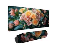 Color Large Mouse Mat 1000 x 500 x 3MM Gaming Mouse Pad, Flowers Mousepad Extended for Men, Office Accessories with Anti-Slip Rubber Base and Double Stitched Edge, Mousemat for Laptop, Gifts -TL81HS