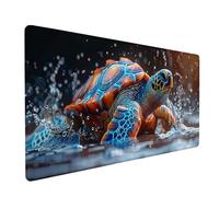Color Large Mouse Mat 1600x800x3mm, Ocean Turtle Extended Mouse Pad with Stitched Edges, Gaming Mousepad with Soft Smooth Surface, Desk Mat for Desk Accessories and Office Accessories Gifts, 5-2134