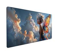 Color Large Mouse Mat 700x300x3mm, Elves Extended Mouse Pad with Stitched Edges, Gaming Mousepad with Soft Smooth Surface, Desk Mat for Desk Accessories and Office Accessories, Gifts for Men Q-1974