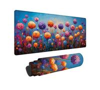 Color Large Mouse Mat 900 x 300 x 3MM Gaming Mouse Pad, Oil Painting Style Mousepad Extended, Office Accessories with Anti-Slip Rubber Base and Double Stitched Edge, Mousemat for Laptop -TL99CQ