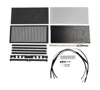 Color LED Music Spectrum Indicator VU Meter with VFD Audio Display Clock, 384 RGB LEDs, 12 Display Modes, Voice & Audio Line Control, USB Powered