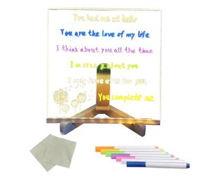 Color LED Notice Board,LED Color Notice Board for Kids - Dry Erase Writing Board - Illuminated Acrylic Drawing Board for Kids, Multifunctional Bulletin Board, Glowing Note Board