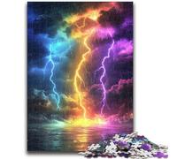 Color Lightning 1000 Piece Jigsaw Puzzle for Adults And Teenagers,Learning Educational Toy for Is Ideal As A Gift for The Whole Family (50x75cm)