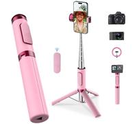 COLOR LIZARD CellphoneTripod with Remote, Aluminum Alloy Selfie Stick Tripod, Best Foldable Mini Extendable Tripod Stand 270° Rotation Compatible with iPhone/Android Travel Essentials (Red Max)