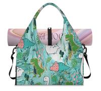 Color Marble Sports Duffle Bag with Shoe Compartment Marble Cute Dinosa Weekend Overnight Bags Tote Cabin Luggage Bag for Gym Yoga Travel
