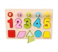 Color Matching Board - Wooden Number Learning Puzzle, Design with Safe Material Educational Sensory Game with Hands On Activity Preschool Training Tool for Children Over Three Years Old