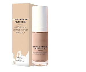 Color Matching Foundation Long Lasting Coverage | Color Changing Concealer for Home Travel Vacation Party Concerts Events Outgoing Dating Commuting Business Trips