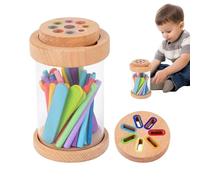 Color Matching Puzzle - Inspired Wooden Sorting Sticks, Bright Vibrant Design, Easy Grip Pieces | Educational Toy For Preschoolers Skill Development Cognitive Learning Game Fun