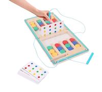 Color Matching Puzzle - Sliding Set 30x15x1.3cm, Learning Logic Frame | Interactive Skill Grids, Wooden Cognitive Development Plaything For Kindergarten Girls Car Road Trip Activity Present Us