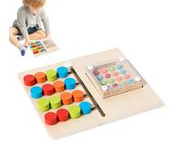 Color Matching Puzzle Toy,Brain Teasers Game | Wooden Color Matching Slide Puzzle,for Student Toddler Boy Girl Home Nursery Kindergarten Children's Day
