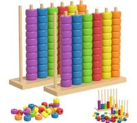 Color Matching Stacking Puzzle Game Color Stack Challenge Fast Pattern Challenge Ring Puzzle for Family Game Night,Rings, Cards Night Stack Solve Set (2PCS)