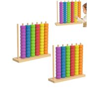 Color Matching Stacking Puzzle Game, Fast Pattern Challenge Ring Stack Puzzle for 2 Players, Color Stack Challenge Competitive Tabletop Brain Teaser for Family Game (2 Pcs)