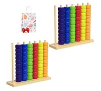 Color Matching Stacking Puzzle Game, Wooden Color Matching Stacking Puzzle Game for 2 Players, Fast Pattern Challenge, Ring Stack Puzzle (2pcs*large)