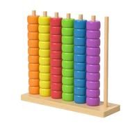 Color Matching Stacking Puzzle with Racks Rings Bead Sequencing Color Matching Toy Fit 2 Players Competitive Tabletop Brain Teaser for Family Night