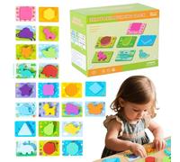 Color Matching Toys - Colorful Toddler Matching Toys | Safety Stacking Blocks Easy-grip for Fine Motor Skill Training Parent-child Bonding Indoor Playtime Daycare Centers