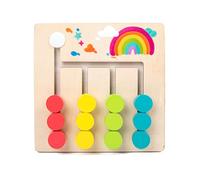 Color Matching Track Chess Board for Logic Training and Observation Skills Development, Suitable for Kids 3-5, Material: Wooden (Four Color Walking Chess)