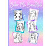 Color Me Beautiful: Grayscale Teen Girl Portraits | 50 Single Page Designs | A Variety of Grayscale Portrait Images of Teenage Girls | Preteen, Teen, ... Escape ~ Anti-stress Activity - 8.5” x 11”
